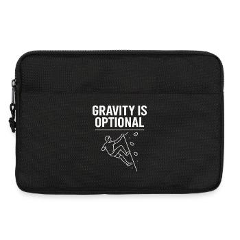 Gravity is optional climbing statement - Laptop bag 13" - black - Front