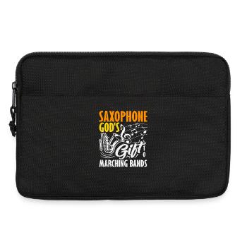 Saxophone, saxophoniste, instruments de musique God Bands - Sacoche pour ordinateur portable 13 pouces - noir - Devant