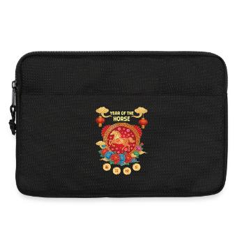 Jahr des Pferdes Chinesisches Tierkreis Chinesisches Neujahr - Laptoptasche 13" - Schwarz - Vorne