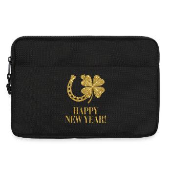 Fer à cheval trèfle Lucky Golden Bonne année - Sacoche pour ordinateur portable 13 pouces - noir - Devant