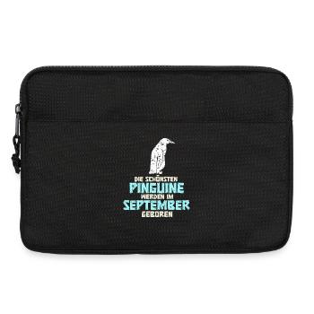 September Birthday Penguin Saying Funny - Laptop bag 13" - black - Front