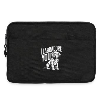 Moi, Labrador, toi - Sacoche pour ordinateur portable 13 pouces - noir - Devant
