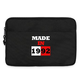 Made in 1992 Retro Anniversary Block - Laptop bag 13" - black - Front