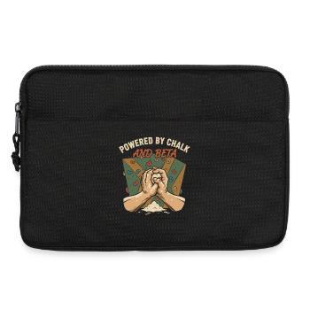 Powered By Chalk And Beta Rock Climbing - Laptop bag 13" - black - Front