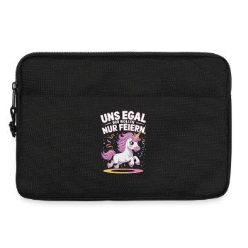  Uns Egal Wir Wollen Nur Feiern Einhorn Party - Laptoptasche 13" - Schwarz - Vorne