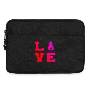 Motocross Fans aufgepasst schlichtes Statement - Laptoptasche 13" - Schwarz - Vorne