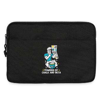 Powered By Chalk And Beta Climbing Fun - Laptop bag 13" - black - Front