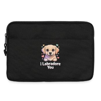 Ich Labrador Euch Welpenherzen - Laptoptasche 13" - Schwarz - Vorne