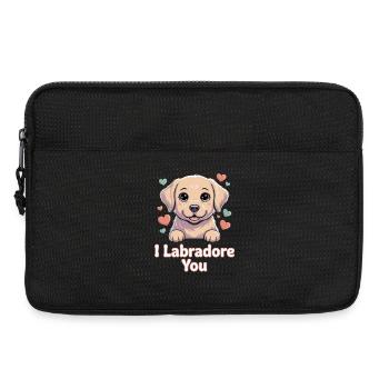 Labrador Love Pup Grafik - Laptoptasche 13" - Schwarz - Vorne