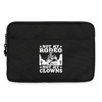 L’équitation de rodéo Pas mon rodéo Pas mes clowns - Sacoche pour ordinateur portable 13 pouces - noir - Devant