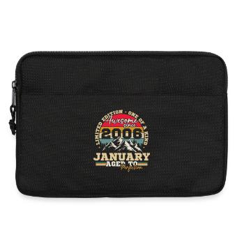 Janvier 2006 Vintage Rétro Cadeau D'anniversaire - Sacoche pour ordinateur portable 13 pouces - noir - Devant