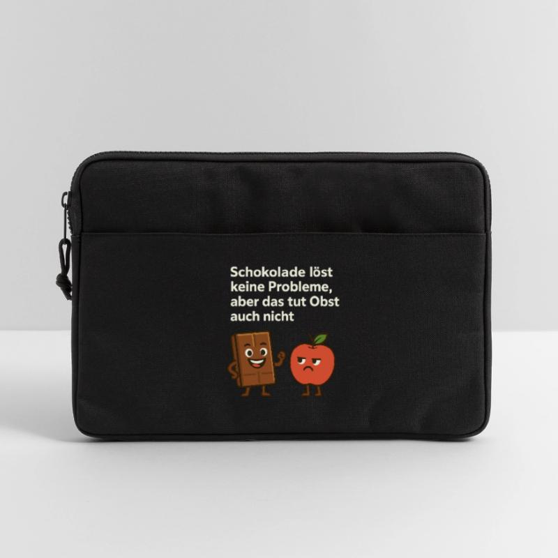 Chocolate doesn't solve any problems – fun saying Laptop bag 13"