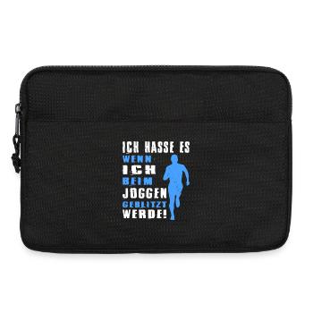 Jogging, Coureur Cadeau, Sport, Forme physique - Sacoche pour ordinateur portable 13 pouces - noir - Devant