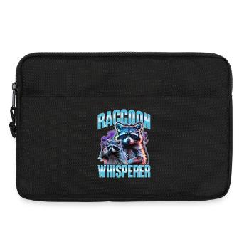 Funny Raccoon - Laptoptasche 13" - Schwarz - Vorne
