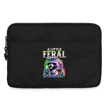 Funny Raccoon - Laptoptasche 13" - Schwarz - Vorne