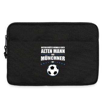 Old Man - Munich Football Fan | Retro Vintage - Laptop bag 13" - black - Front