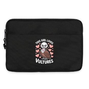 Vautour qui dit l’oiseau Drôle de vautour - Sacoche pour ordinateur portable 13 pouces - noir - Devant