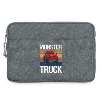 Monster Trucks are My Jam Vintage Retro Monster - Laptop bag 13" - heather grey - Front