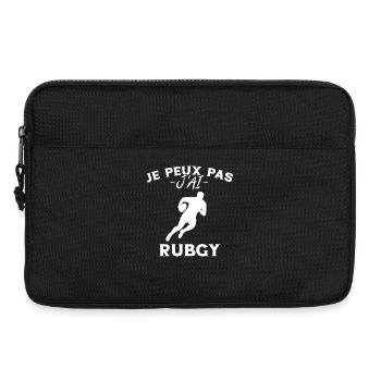 Je peux pas J'ai Rugby - Sacoche pour ordinateur portable 13 pouces - noir - Devant