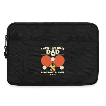 Papa Ping-Pong Tennis De Table Fête Des Pères  - Sacoche pour ordinateur portable 13 pouces - noir - Devant