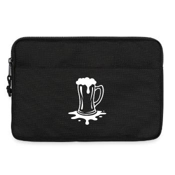 Fête en mousse de chopes de bière débordantes - Sacoche pour ordinateur portable 13 pouces - noir - Devant