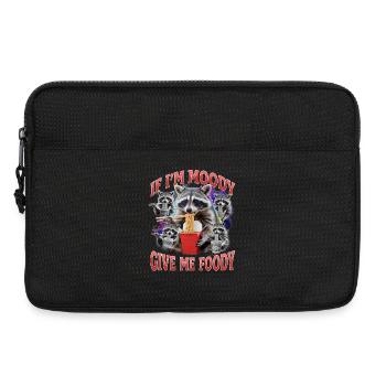 Funny Raccoon - Laptoptasche 13" - Schwarz - Vorne