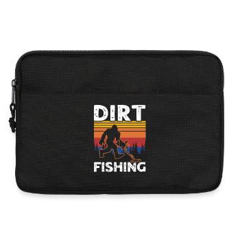 dirt fishing sasquatches - Laptop bag 13" - black - Front