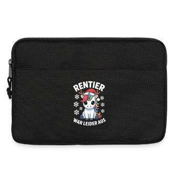 Einhorn Rentier war leider aus ugly christmas - Laptoptasche 13" - Schwarz - Vorne