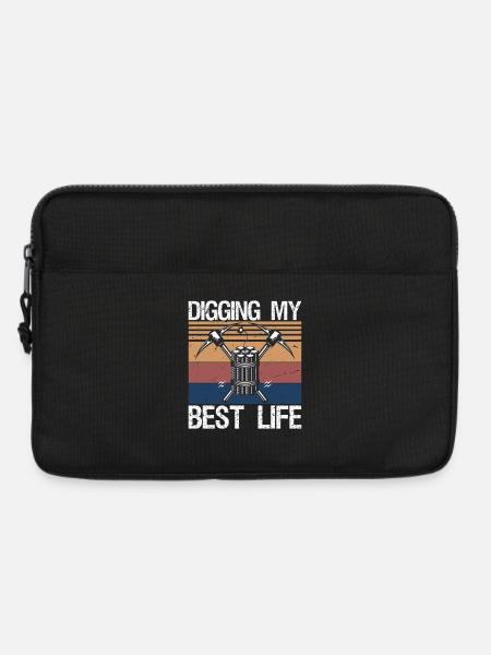 Digging My Best Life Gem Mining Miner - Laptoptasche 13" - Schwarz