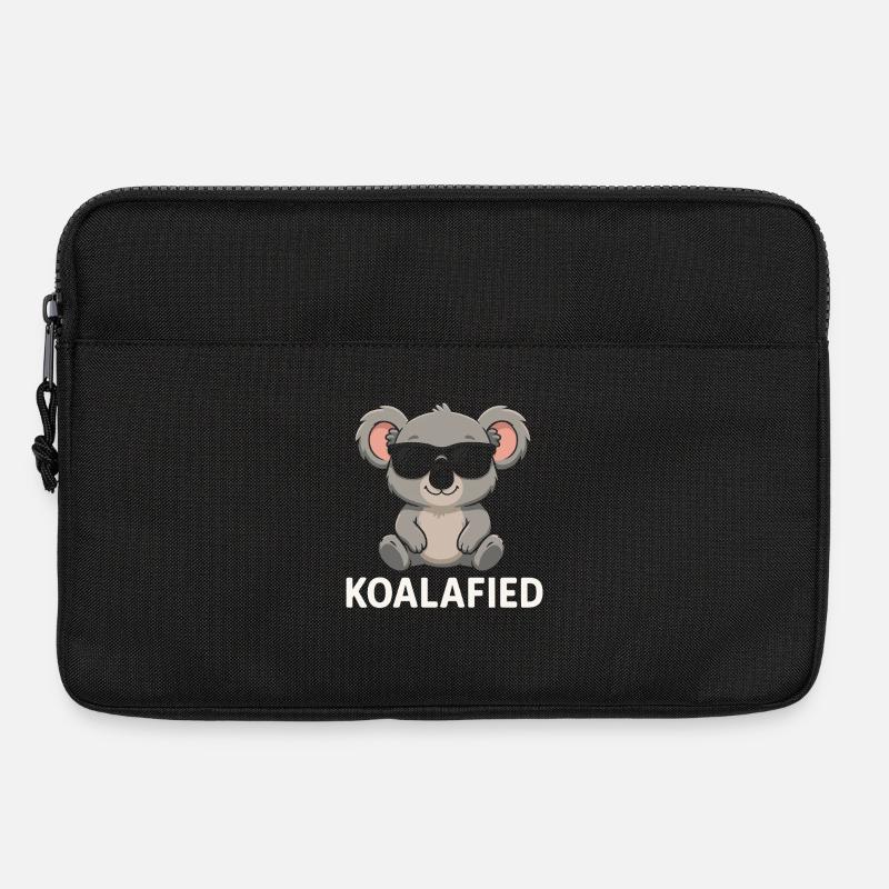 Koala mit Sonnenbrille - Laptoptasche 13" - Schwarz