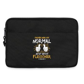 Fleischer Spruch - Laptoptasche 13" - Schwarz - Vorne