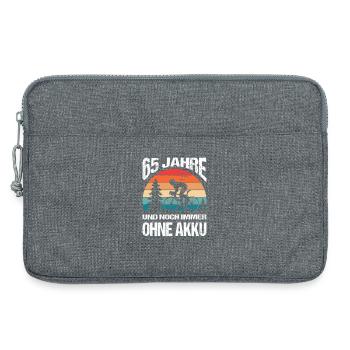 65 Birthday Gifts Bicycle Rider - Laptop bag 13" - heather grey - Front