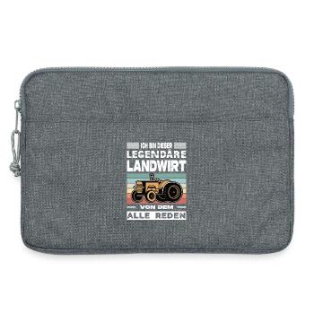 Landwirt Geschenke Landwirtschaft Traktor Bauer - Laptoptasche 13" - Grau meliert - Vorne