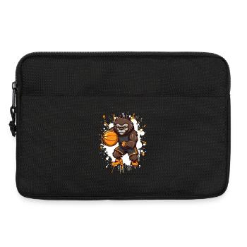 Basketball Gorilla Cartoon Mascot - Laptoptasche 13" - Schwarz - Vorne