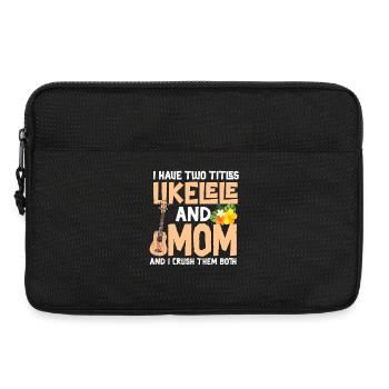 Ukulélé hawaïen Ukulélé Maman que j’ai - Sacoche pour ordinateur portable 13 pouces - noir - Devant