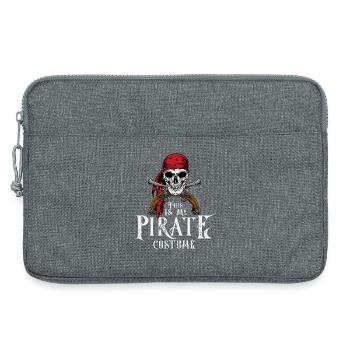Das ist mein Piratenkostüm Totenkopfpistolen Halloween Gif - Laptoptasche 13" - Grau meliert - Vorne