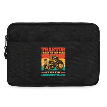 Trecker Landwirt Bauer Traktorfahrer Traktor - Laptoptasche 13" - Schwarz - Vorne