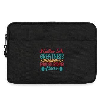 Cavalier de loisir galop vers la forme anglaise - Sacoche pour ordinateur portable 13 pouces - noir - Devant