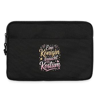Queen doesn't need a costume disguise carnival - Laptop bag 13" - black - Front