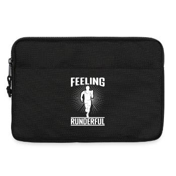 Marathon Runner Feeling Runderful Running - Laptop bag 13" - black - Front