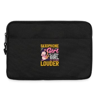 Femmes saxophonistes plus bruyantes - Sacoche pour ordinateur portable 13 pouces - noir - Devant