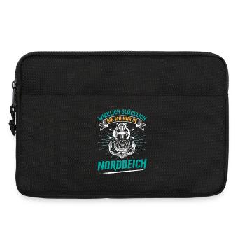 Nordsee WIRKLICH GLÜCKLICH BIN ICH NUR IN - Laptoptasche 13" - Schwarz - Vorne