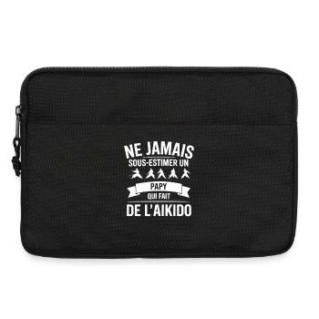 Jamais Sous-Estimer un Papy qui Fait de l’Aïkido - Sacoche pour ordinateur portable 13 pouces - noir - Devant