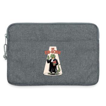 Die Eid-Echse im Richter-Look Cartoon - Laptoptasche 13" - Grau meliert - Vorne