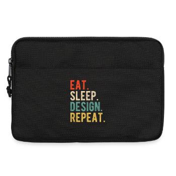 Style Eat Sleep Designer Réplicer : Graphiste - Sacoche pour ordinateur portable 13 pouces - noir - Devant