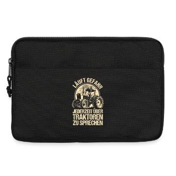 Trecker Landwirt Bauer Traktorfahrer Traktor - Laptoptasche 13" - Schwarz - Vorne