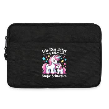 Große Schwester Einhornliebhaber Ältere Baby - Laptoptasche 13" - Schwarz - Vorne