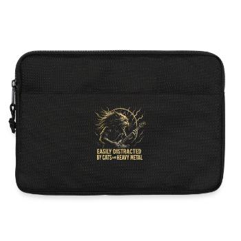 Musique de chat, Heavy Metal Idées de cadeau de chats drôle. - Sacoche pour ordinateur portable 13 pouces - noir - Devant