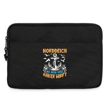 NORDDEICH OÙ MON CŒUR TOMBE Drôle - Sacoche pour ordinateur portable 13 pouces - noir - Devant