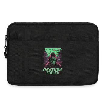 Éveil échoué dans un look rétro glitch - Sacoche pour ordinateur portable 13 pouces - noir - Devant